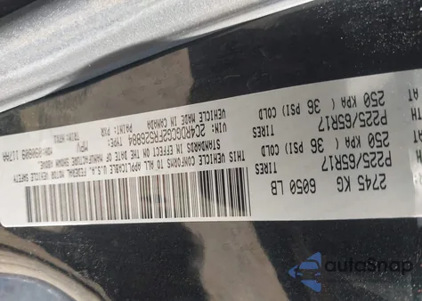 2015 Dodge Grand Caravan Sxt из США, поврежденный, VIN 2C4RDGCG2FR526884